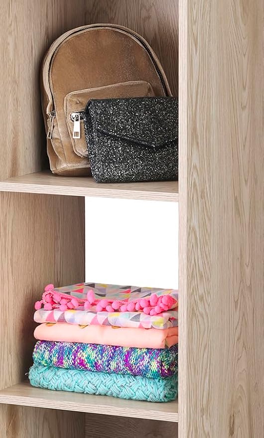 Whitmor Bookcase Storage Organizer, 3 Tier Stackable MDF Bookshelf, Open - Image 5
