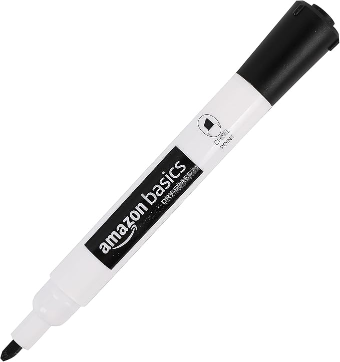 Amazon Basics 12-Pack Low-Odor Chisel Tip Dry Erase Whiteboard Markers - Image 2