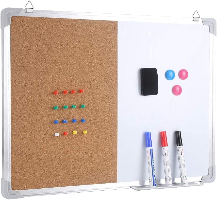 36x 24 '' Magnetic Dry Erase Board for wall Combo White Board Hanging...