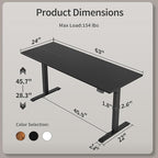 Agilestic Electric Standing Desk, Large 63 x 24 Inches Height Adjustable Desk - Image 3