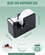 Lichamp 10 Pack Office Desktop Tape Dispenser Includes 10 Rolls of 1 Inch Core - Image 2