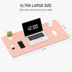 Auhoahsil Felt Desk Mat, Minimalist Large Mouse Pad XXL 35.5 x 15.7 in - Image 2