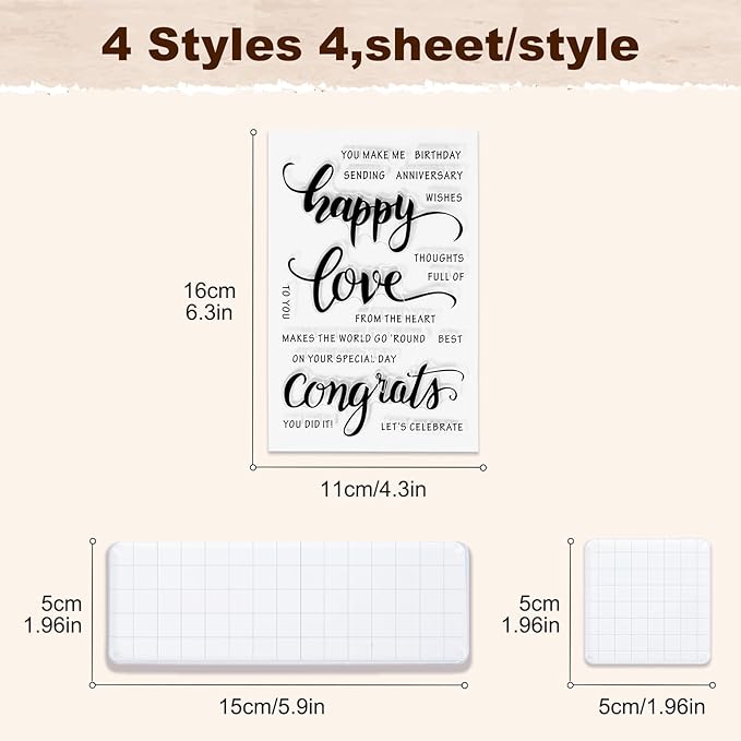 UCEC 4 Sheets Words Clear Stamps - Image 2
