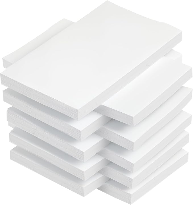 White Sticky Notes 3 x 5 in, 10 Pads Large Notepads, 100 Sheets/Pad Sticky Note by Agoer