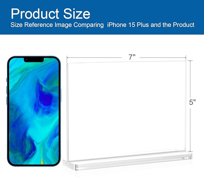 BlueValley Acrylic Sign Holder 7x5 - Image 2