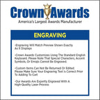 Crown Awards Emerald Crystal Clock – Personalized Jade‑Tone Desk Clock - Image 3
