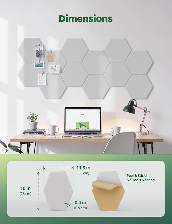 Large Bulletin Board 12" x 10", 12 Pack White Cork Boards - Image 9