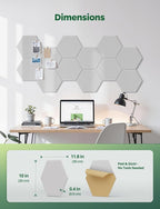 Large Bulletin Board 12" x 10", 12 Pack White Cork Boards - Image 9