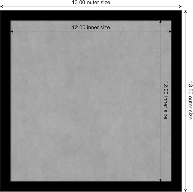 Amanti Art Black Framed Magnetic Board 13x13 X-Small Vision Board - Image 4