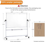 VIZ-PRO Double-Sided Mobile Whiteboard, 72 x 48 Inches, Magnetic Rolling Dry - Image 2