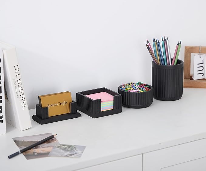 Set of 4 - Concrete Desk Accessories - Image 8