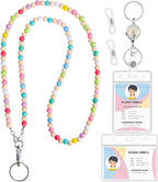 Lanyards for ID Badges Teacher Gifts Cute Wooden Beaded Lanyard by BESARME