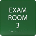 6" X6" Exam Room 3 Sign by ADACentralSigns