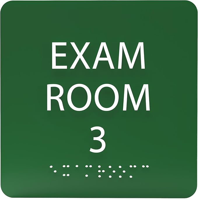 6" X6" Exam Room 3 Sign by ADACentralSigns