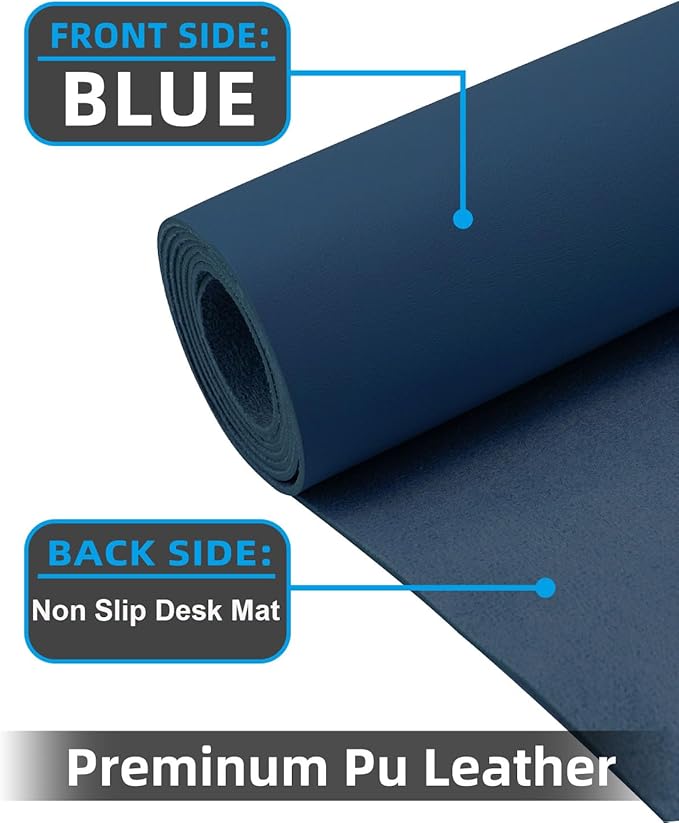Non-Slip Desk mat, PULeather Desk Pad Protector, Office Desk Mat, Large Mouse - Image 2