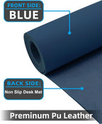 Pu Leather Desk Protector & Writing Pad, Non-Slip Laptop Mat - Image 2