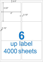 BESTEASY 3 1/3" x 4" Labels Shipping Labels by BESTEASYLABELPRINTER