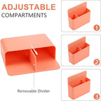 Orange Magnetic Dry Erase Marker Holder, Magnetic Pencil Cup, Magnetic Marker - Image 3