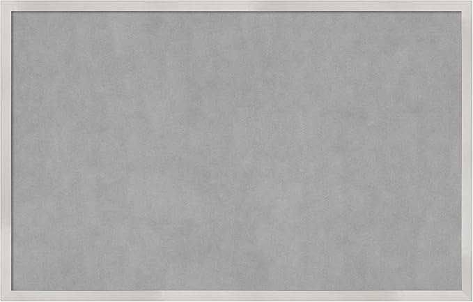 Amanti Art Silver Framed Magnetic Board 21x33 Large Vision Board by AmantiArt