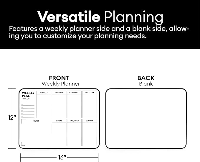Aroundesk Double Sided Weekly Dry Erase Board - Image 6