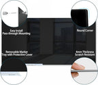 J&J worldwide Glass Whiteboard 6' x 4', Magnetic Black Glass Dry Erase Board - Image 2