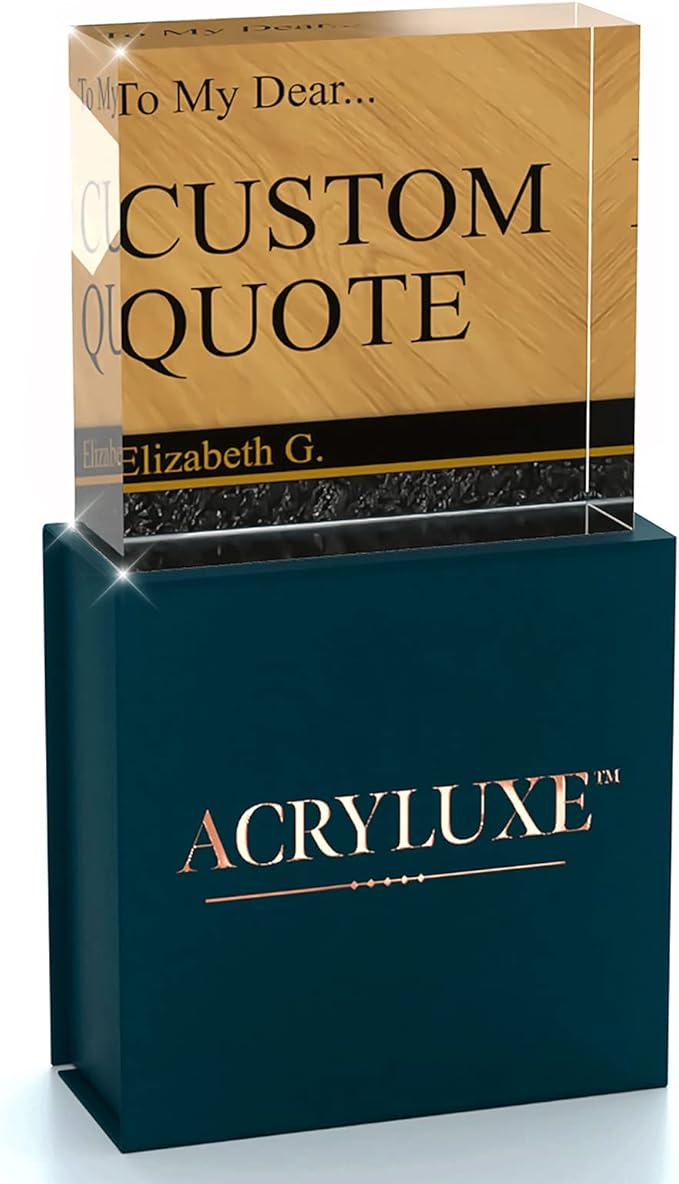 Personalized Gifts, Custom Quote Block Letter Board, Crystal-Clear Acrylic by MySignCenter