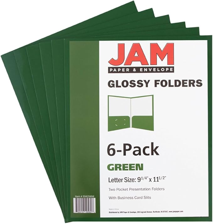 JAM PAPER Laminated Two Pocket Glossy School Folders - Image 6
