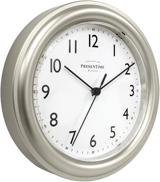 Presentime & Co. 8.5" Modern Farmhouse Essential Wall Clock, Silent Non Ticking - Image 4