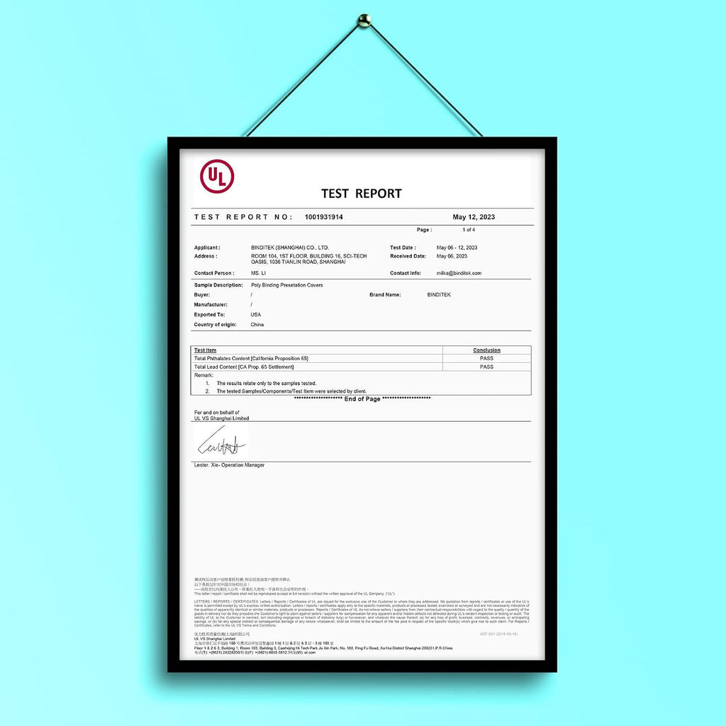 Binditek 16 Mil Leather-Textured Polycovers, 8.5x11 Inches, Black, 50 Pack | Leather-Textured Binding Covers, 8.5x11 Inches Letter Size, Plastic Binding Presentation Covers, Square Corners, Unpunched