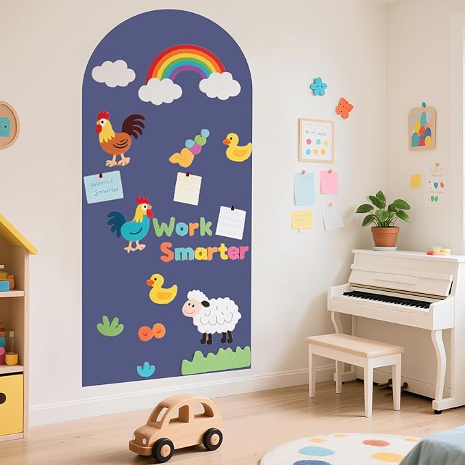 WUPIOS Magnetic Wall Decal Dusty Blue Magnetic Chalkboard by WUPIOS
