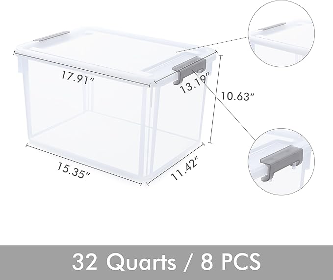 Citylife 32 QT Plastic Storage Bins - Image 6