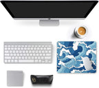 Auhoahsil Mouse Pad, 12 x 10 in Japanese Style Wave Computer Mouse Pad - Image 3
