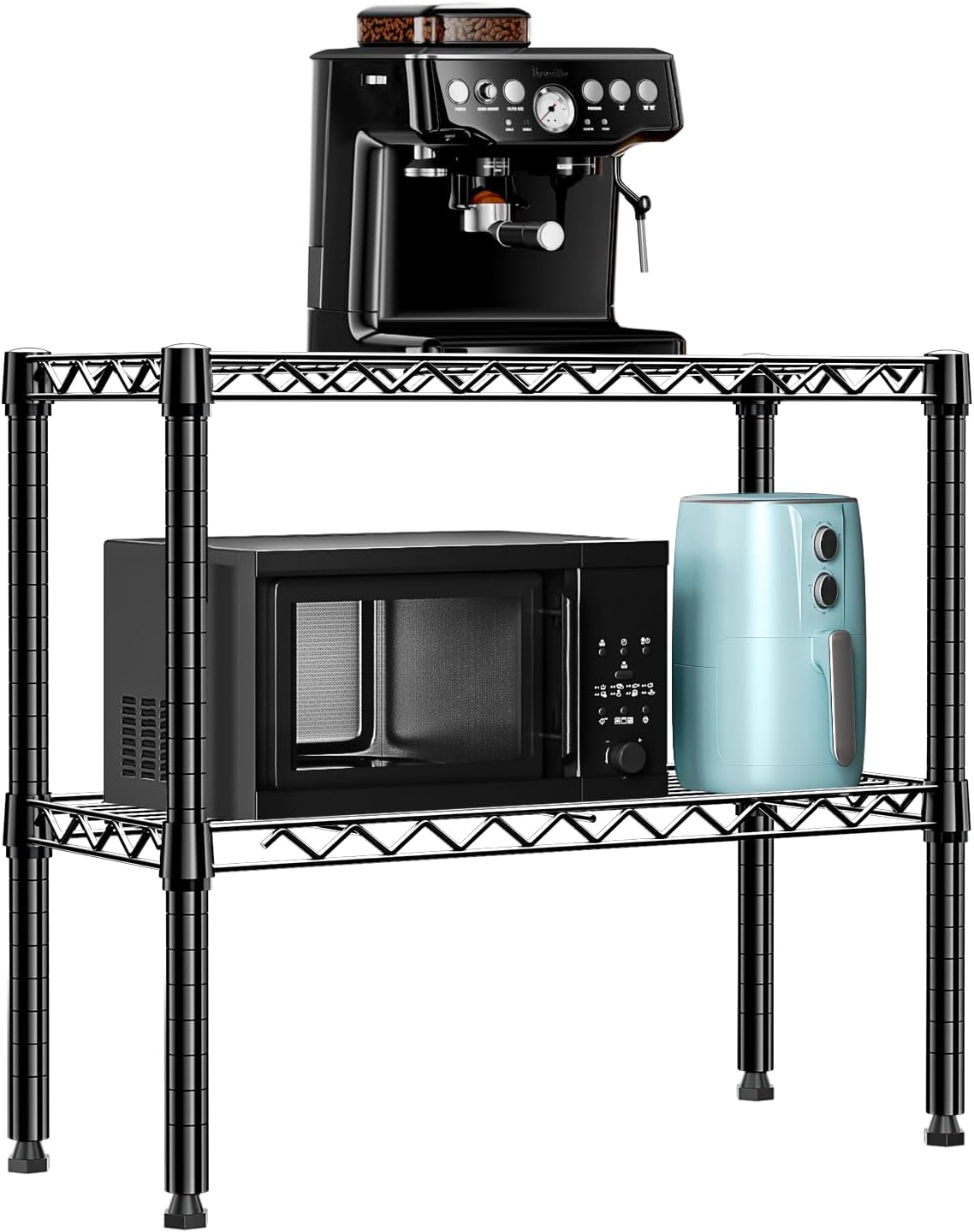 MZG 220 lbs 2 Tier Storage Rack Metal Wire Shelving Unit, Storage Standing
