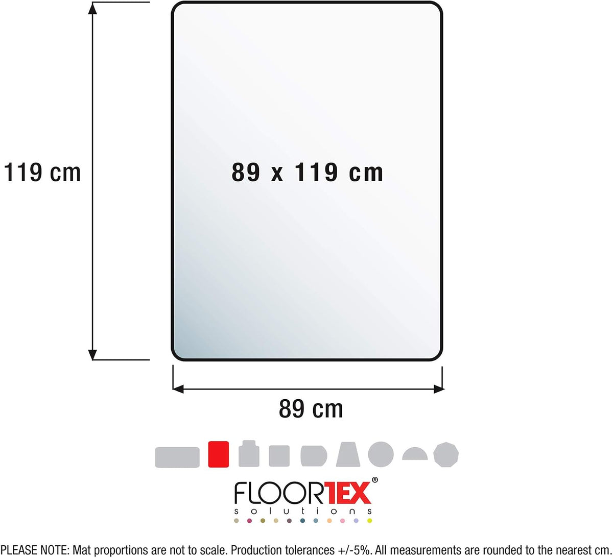 Floortex Polycarbonate Chair Mat 47" x 35" for Low/Medium Pile Carp...
