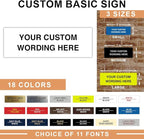 Basic Custom Personalizable Wall or Door Sign | Your Custom Message | Enter - Image 2
