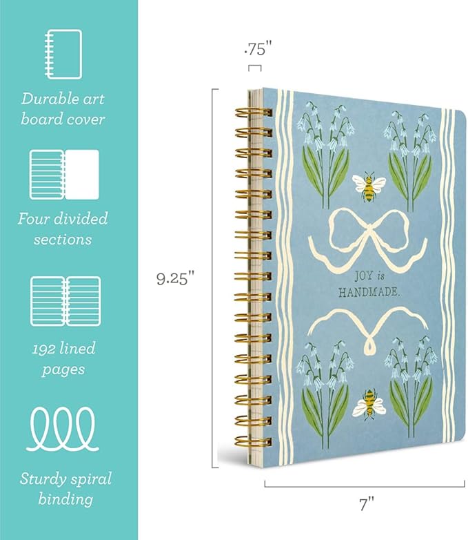 Compendium Spiral Notebook — Joy Is Handmade. — A Designer Spiral Notebook - Image 2
