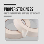 Lichamp Masking Tape 1 inch, 4 Pack General Purpose Beige White Masking Tape - Image 5
