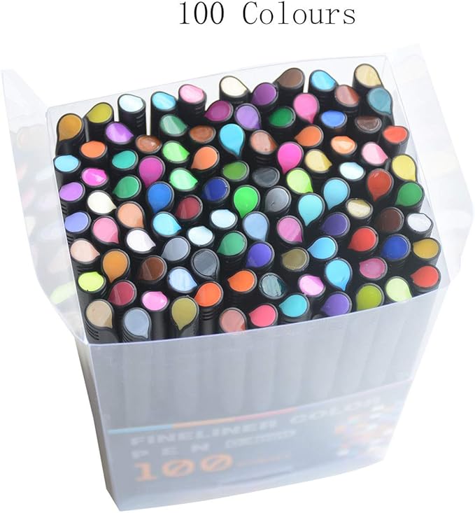 Yansanido 100 Pcs 100 Colors Fine Point Line Drawing Pens, 0.4mm of Pen Point - Image 2