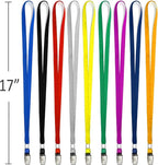 Beebel Green Lanyards 100 Pack Nylon Flat Badge Lanyard - Image 2
