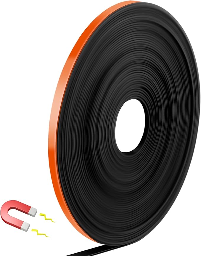 AmazingSpark Magnetic Tape Roll Thin Strips, 1/4 Inch x 33 Feet Magnetic Board by Unknown