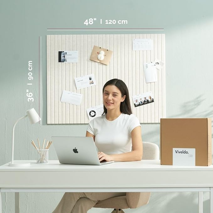 VIVELDA Large Bulletin Board 48"x36" - Image 4