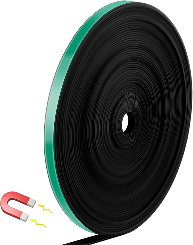AmazingSpark Magnetic Tape Roll Thin Strips, 0.39 Inch x 66 Feet Magnetic Board by Unknown