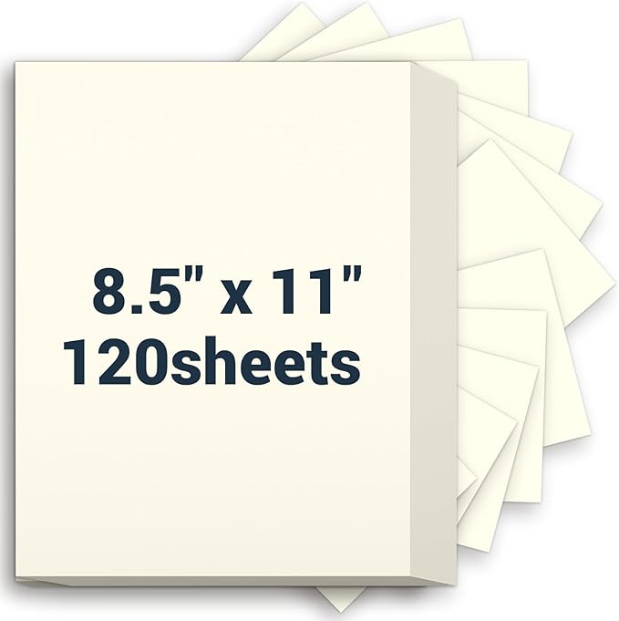 Cardstock 8.5 x 11, Thick Printer Paper, Card Stock Paper 200 gsm, 120 Sheets by Glyanlee