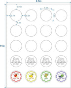 Methdic 1.5" Diameter High Visibility Printable Round Labels，Matte White，600 - Image 2
