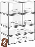 tipgo clear stackable storage drawers, acrylic bathroom makeup, main product view