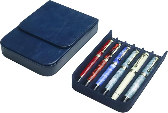 MIVLXLX Leather 6 Fountain Pen/Pencil Tray Case, Magnetic Closure - Image 9