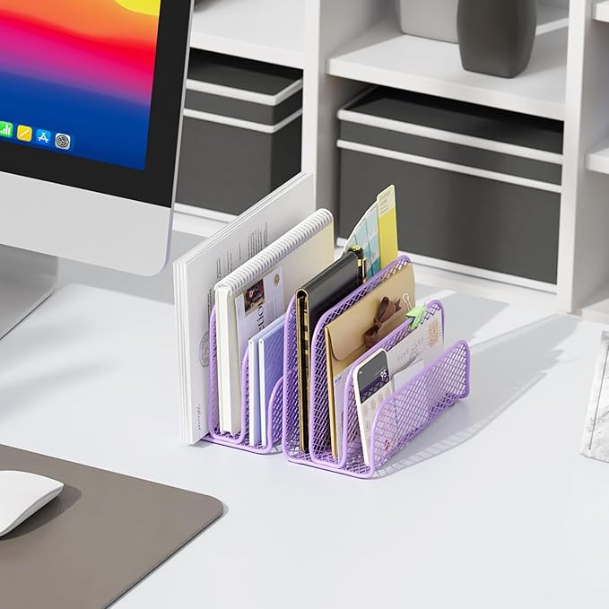 gianotter Mail Organizer Countertop, Metal File Holder - Image 7