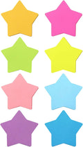 Star Shape Sticky Notes 8 Color Bright Colorful Sticky Pad 75 Sheets/Pad by SIMONA