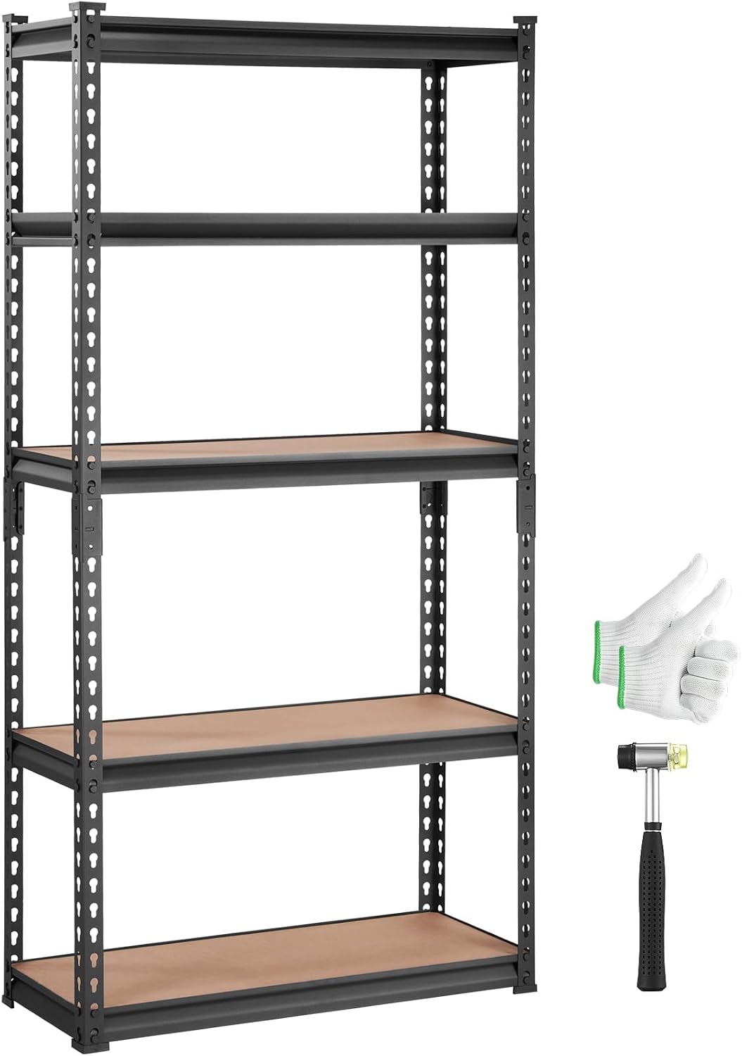 vevor storage shelves 5-tier adjustable 2000 lbs 30"x12"x60", main product view