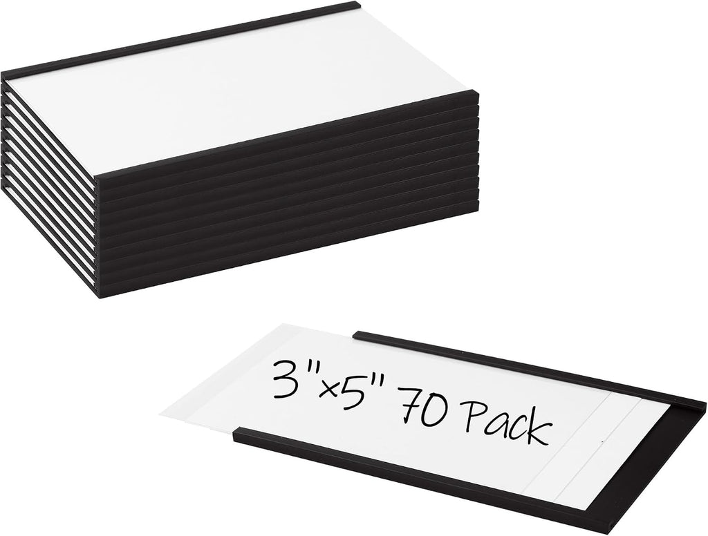 Realth C Channel Magentic Label Holders 70 Pack 3" x 5"